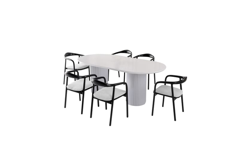 Murat Spisebord 200 cm - Hvid - Spisebord og køkkenbord