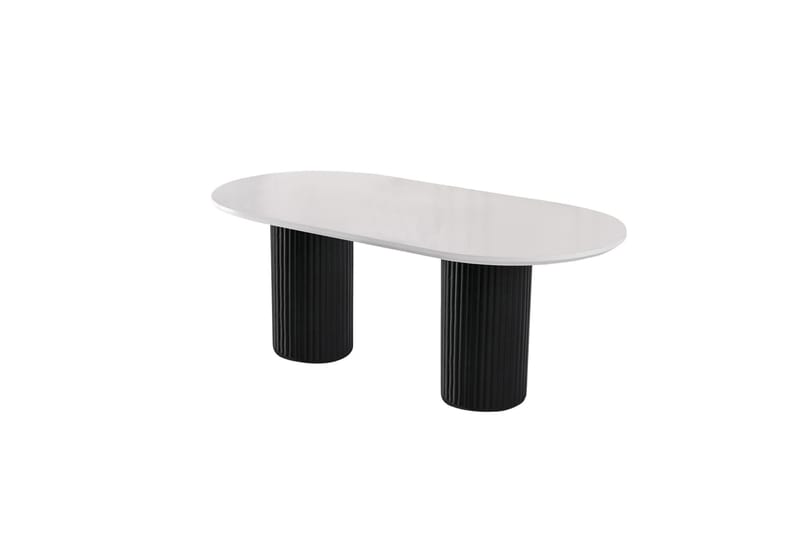 Murat Spisebord 200 cm - Hvid/Sort - Møbler - Borde - Spisebord og køkkenbord