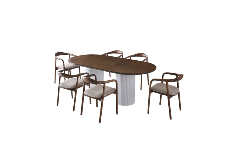 Murat Spisebord 200 cm - Valnød finér - Møbler - Borde - Spisebord og køkkenbord