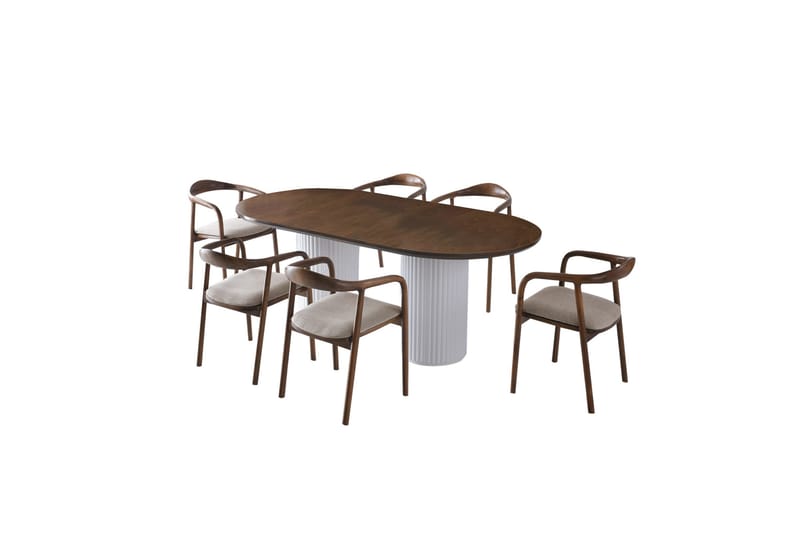 Murat Spisebord 200 cm - Valnød finér - Spisebord og køkkenbord