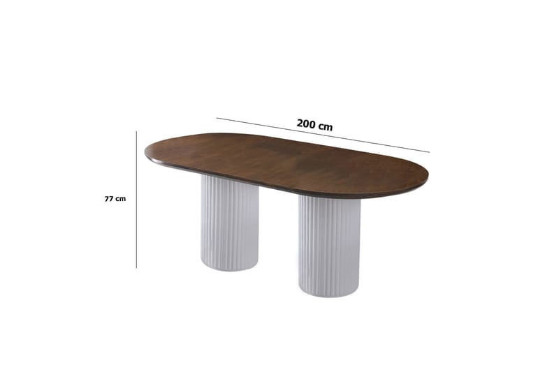 Murat Spisebord 200 cm - Valnød finér - Møbler - Borde - Spisebord og køkkenbord