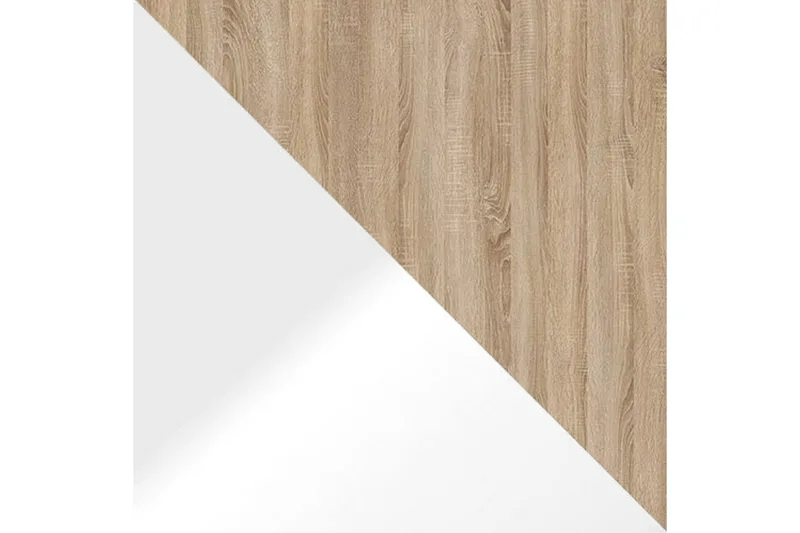 Nand Udtrækkeligt Rektangulært Spisebord 120–160 cm i Træ - Hvid|Beige - Møbler - Borde - Spisebord og køkkenbord