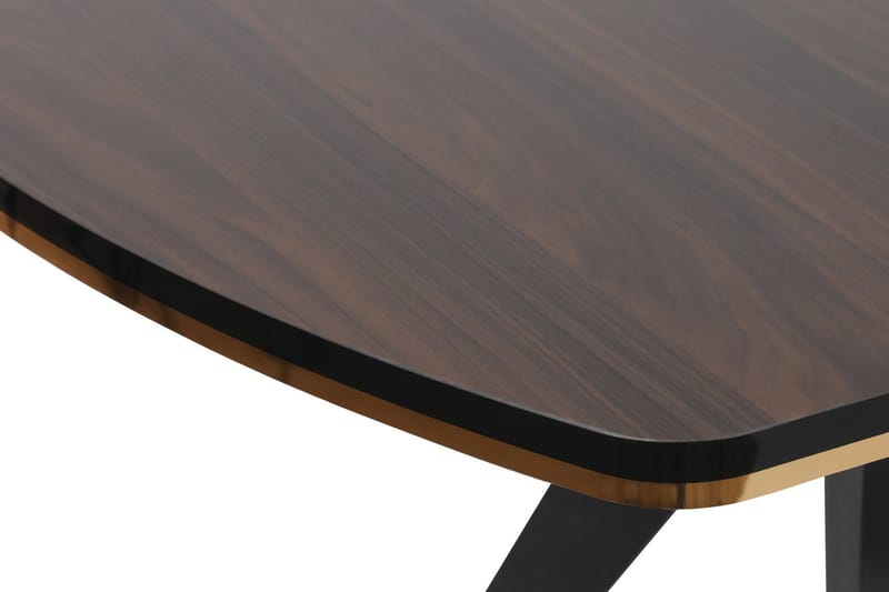 Nanku Spisebord 180 cm - Brun/Guld/Sort - Spisebord og køkkenbord