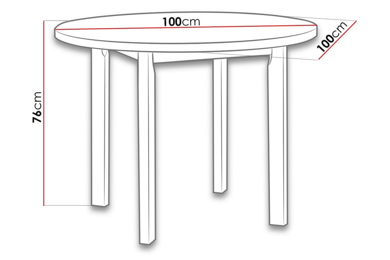 Napoli Spisebord - Hvid - Spisebord og køkkenbord