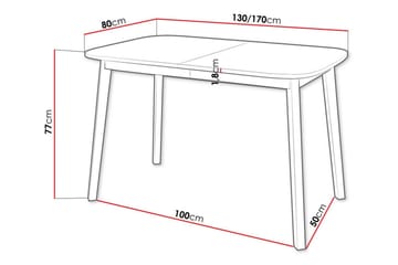 Narberth Spisebord 80 cm - Sort - Møbler - Borde - Spisebord og køkkenbord