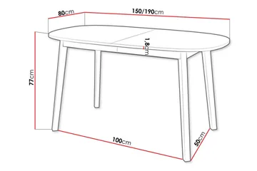 Narberth Spisebord 80 cm - Sort - Møbler - Borde - Spisebord og køkkenbord