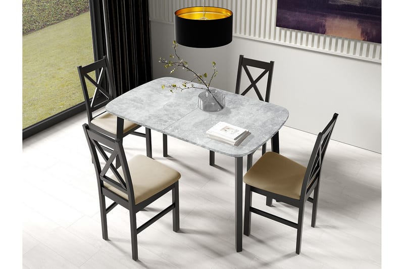 Narberth Spisebord 80 cm - Sort - Møbler - Borde - Spisebord og køkkenbord