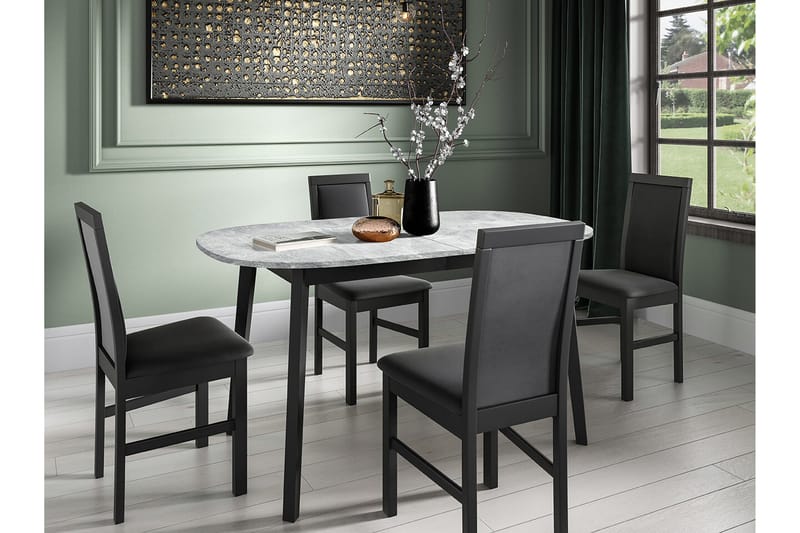 Narberth Spisebord 80 cm - Sort - Møbler - Borde - Spisebord og køkkenbord