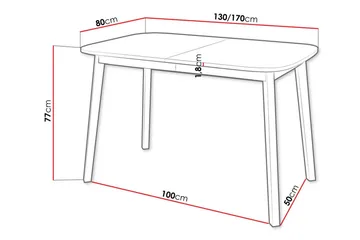 Narberth Spisebord 80 cm - Sort - Møbler - Borde - Spisebord og køkkenbord