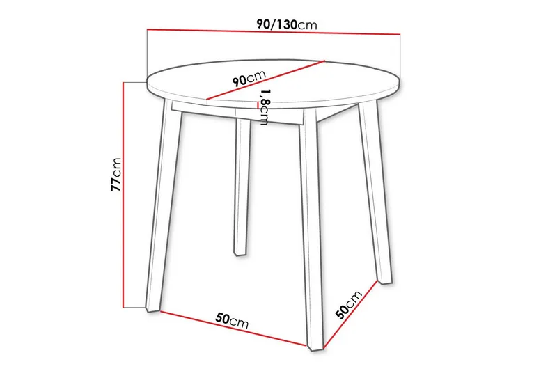 Narberth Spisebord - Sort - Møbler - Borde - Spisebord og køkkenbord