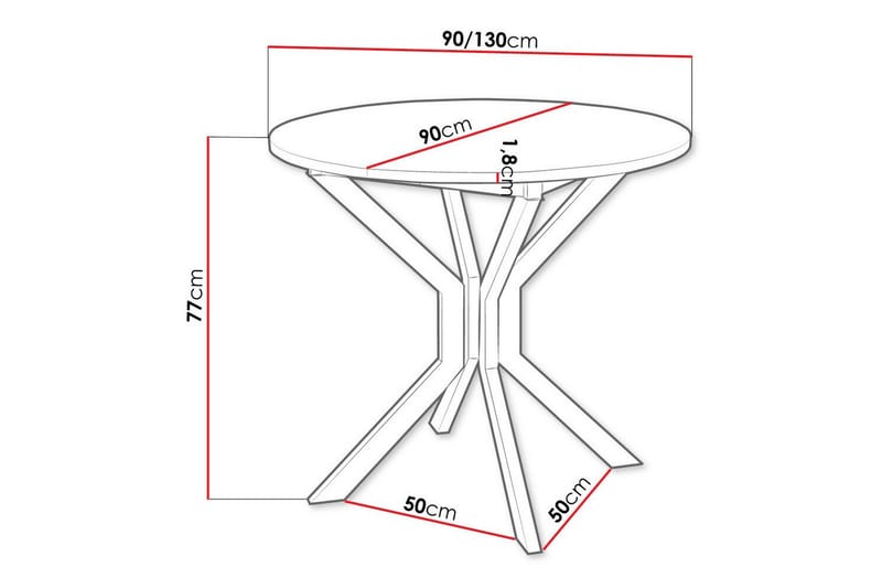 Narberth Spisebord - Sort - Møbler - Borde - Spisebord og køkkenbord