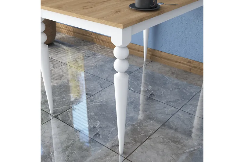 Naryani Spisebord 120 cm - Valnød finér/Hvid - Møbler - Borde - Spisebord og køkkenbord