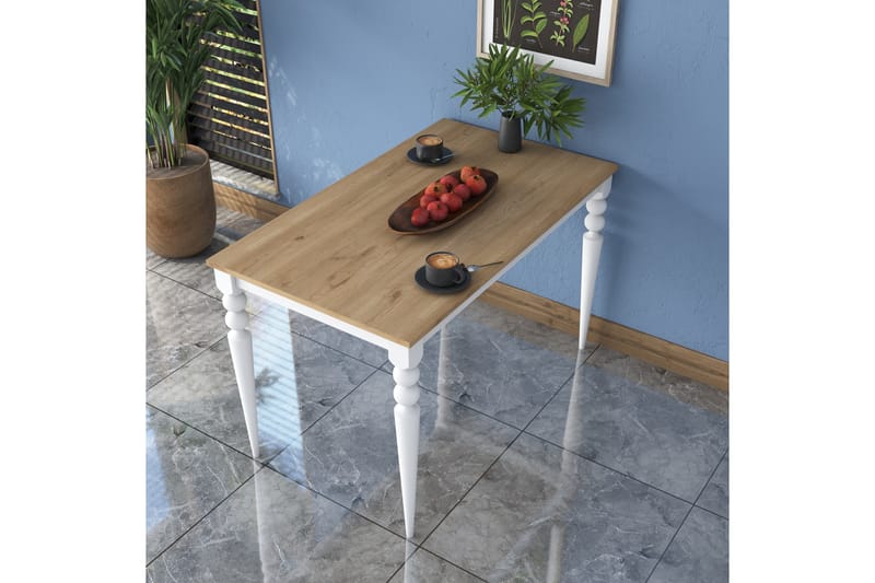 Naryani Spisebord 120 cm - Valnød finér/Hvid - Møbler - Borde - Spisebord og køkkenbord