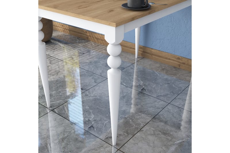 Naryani Spisebord 120 cm - Valnød finér/Hvid - Møbler - Borde - Spisebord og køkkenbord