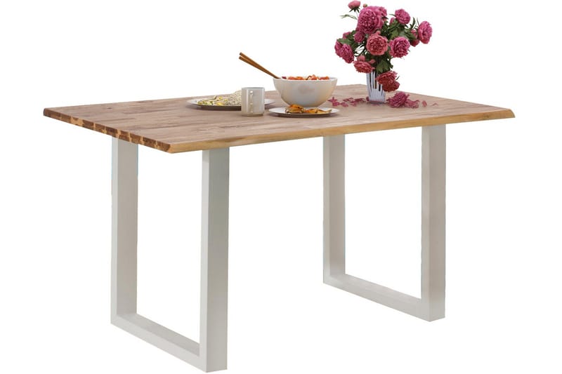 Netan spisebord 140 cm - akacie Brun/hvid - Spisebord og køkkenbord