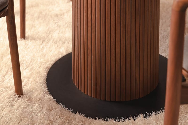 Noira Rundt Lille Spisebord Valnød 120 cm - Brun - Møbler - Borde - Spisebord og køkkenbord