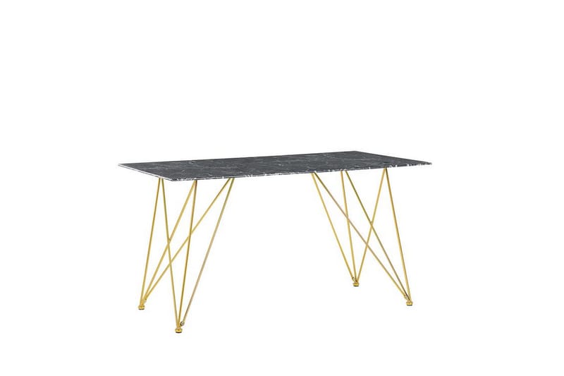 Nunierra Spisebord 140 cm - Sort/Guld - Møbler - Borde - Spisebord og køkkenbord