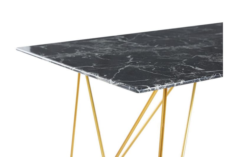 Nunierra Spisebord 140 cm - Sort/Guld - Møbler - Borde - Spisebord og køkkenbord