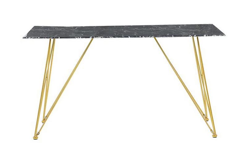 Nunierra Spisebord 140 cm - Sort/Guld - Møbler - Borde - Spisebord og køkkenbord