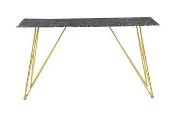 Nunierra Spisebord 140 cm - Sort/Guld - Møbler - Borde - Spisebord og køkkenbord