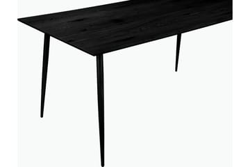 Oktoos Rektangulært Spisebord 160 cm med Træ- og Valnøddeudseende - Sort - Møbler - Borde - Spisebord og køkkenbord