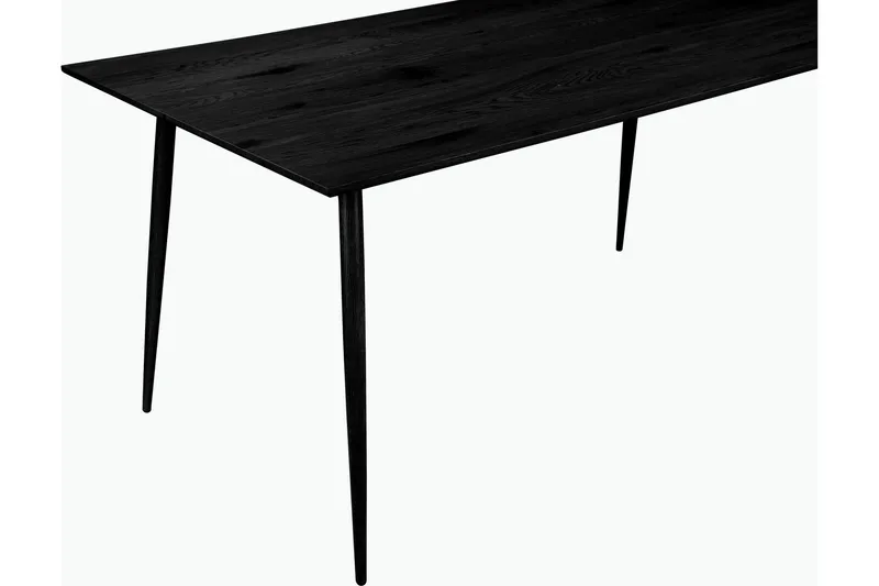 Oktoos Rektangulært Spisebord 160 cm med Træ- og Valnøddeudseende, Sort