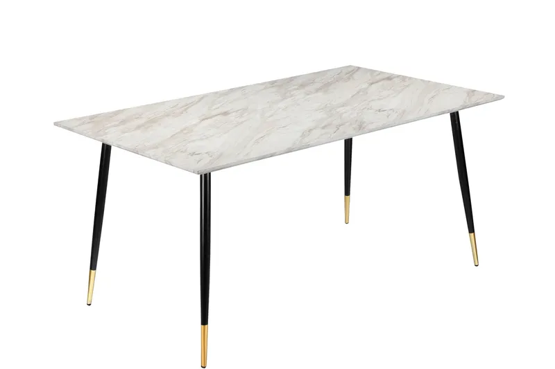 Oktoos Spisebord 120 cm - Grå/Hvid/Sort/Guld - Møbler - Borde - Spisebord og køkkenbord