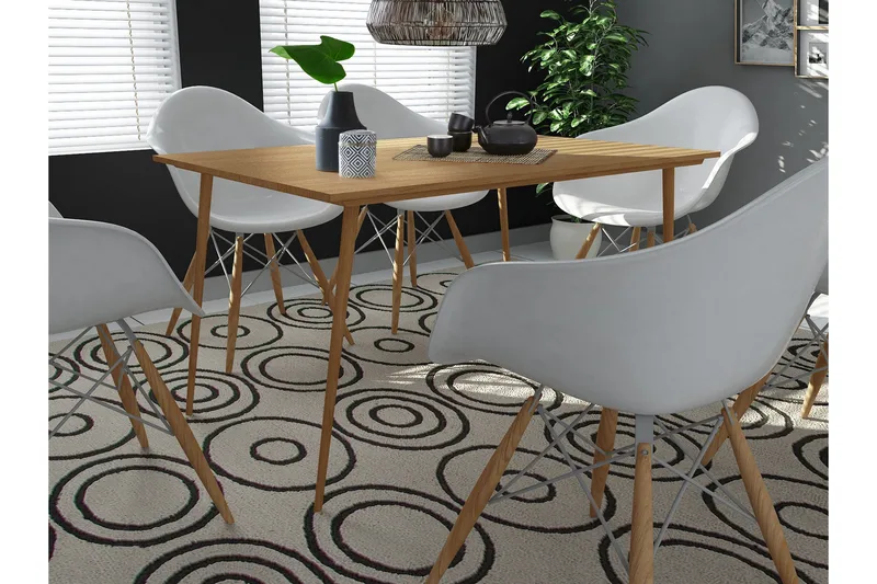 Oktoos Spisebord 120 cm - Natur - Møbler - Borde - Spisebord og køkkenbord