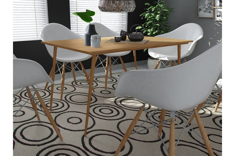 Oktoos Spisebord 120 cm - Natur - Møbler - Borde - Spisebord og køkkenbord