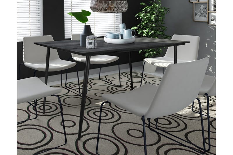 Oktoos Spisebord 120 cm - Sort - Møbler - Borde - Spisebord og køkkenbord