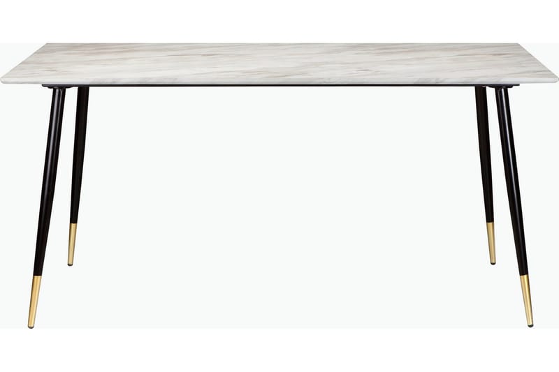 Oktoos Spisebord 160 cm - Grå/Hvid/Sort/Guld - Spisebord og køkkenbord