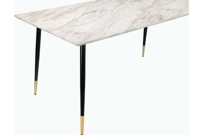 Oktoos Spisebord 160 cm - Grå/Hvid/Sort/Guld - Møbler - Borde - Spisebord og køkkenbord