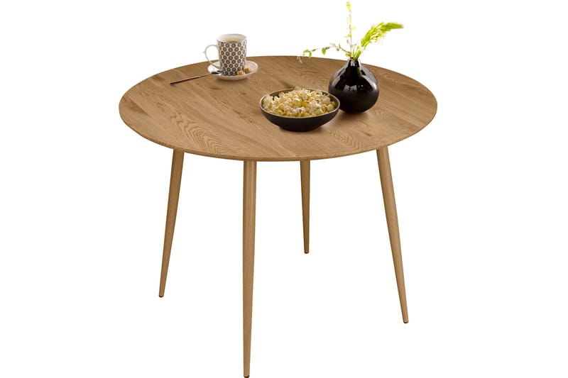 Oktoos Spisebord Rundt 100 cm - Natur - Spisebord og køkkenbord