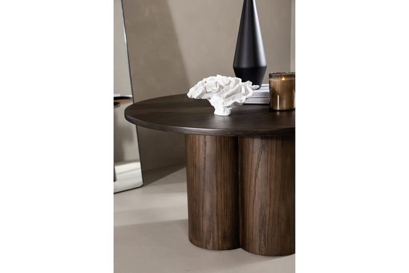 Olivia Sofabord 80 cm Rundt - Brun - Møbler - Borde - Sofabord