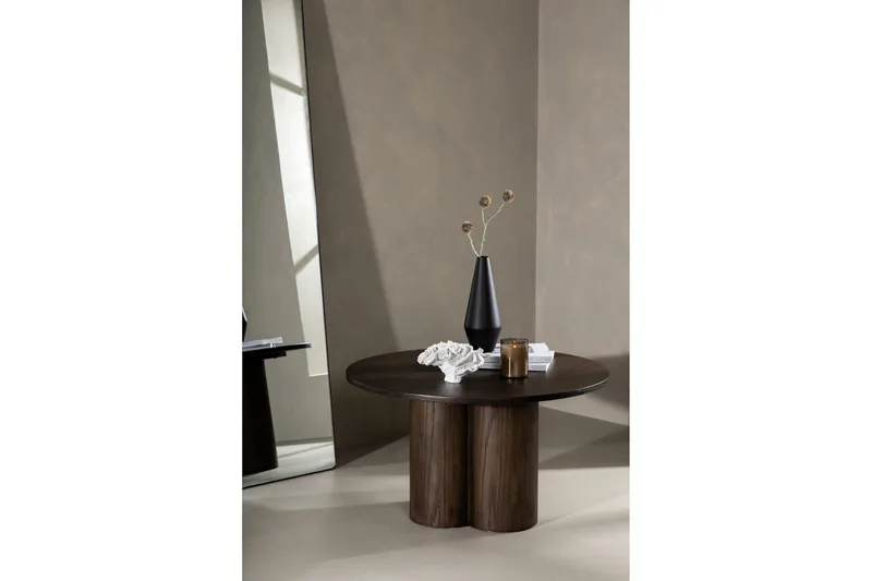 Olivia Sofabord 80 cm Rundt - Brun - Møbler - Borde - Sofabord