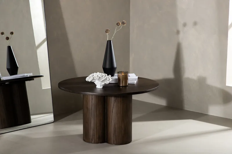 Olivia Sofabord 80 cm Rundt - Brun - Møbler - Borde - Sofabord