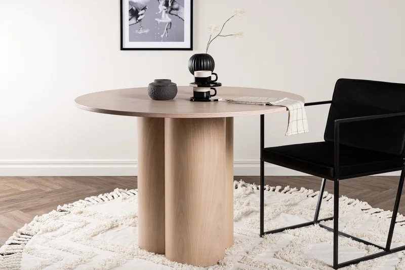 Olivia Spisebord 110 cm Rundt - Whitewash - Møbler - Borde - Sofabord