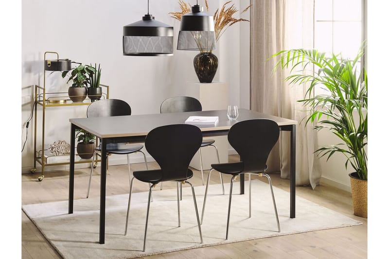 Ozein Spisebord 190 cm Sammenfoldeligt - Sort - Spisebord og køkkenbord - Semmenfoldeligt bord