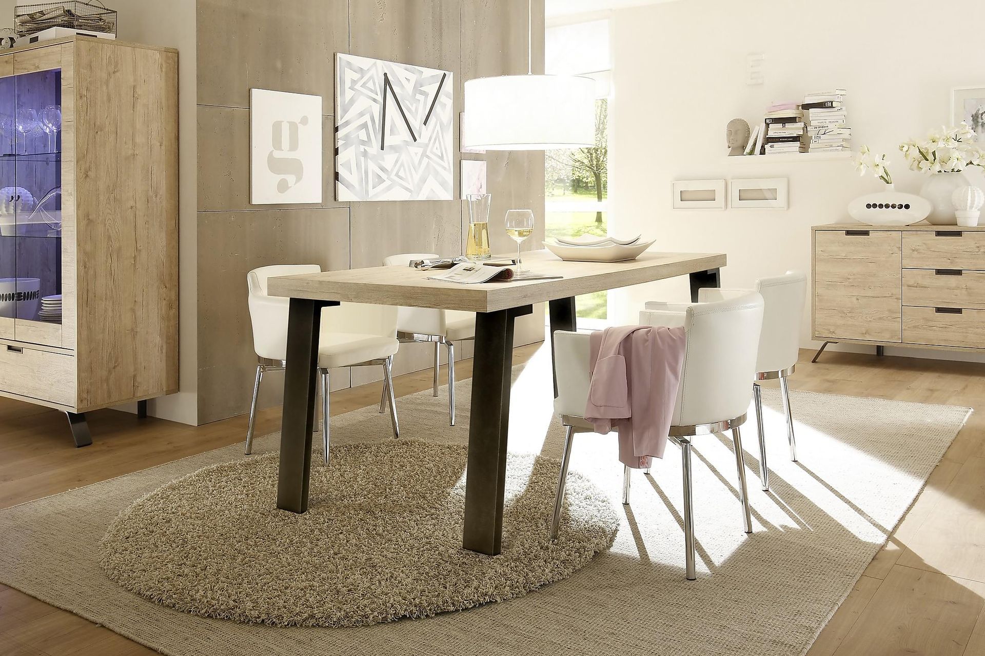 Palma Spisebord 188 cm - Eg/Metal - Møbler - Borde - Spisebord og køkkenbord