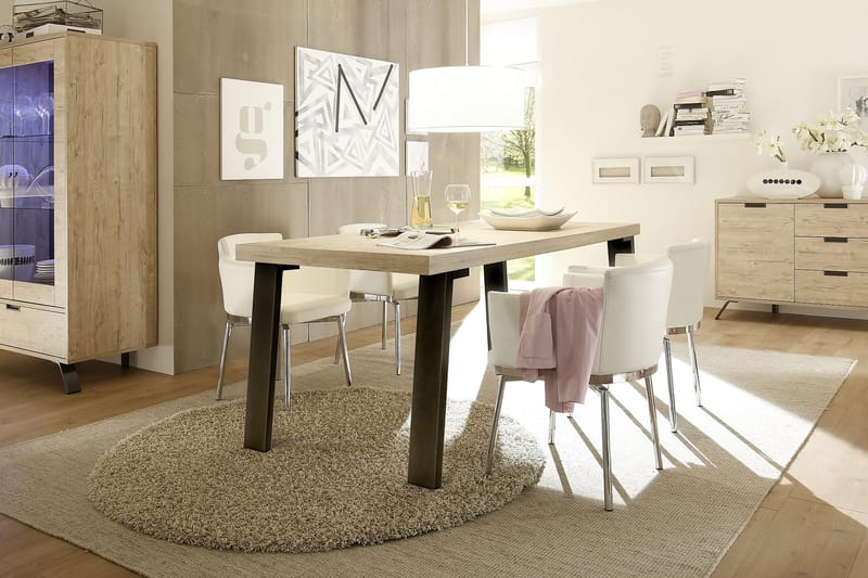 Palma Spisebord 188 cm - Eg/Metal - Spisebord og køkkenbord