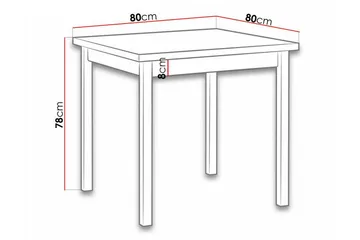 Patrickswell Lille Firkantet Spisebord 80 cm i Valnød - Brun - Møbler - Borde - Spisebord og køkkenbord