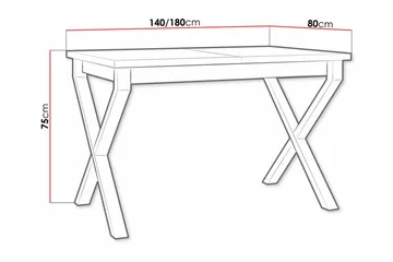 Patrickswell Spisebord 80 cm - Hvid - Møbler - Borde - Spisebord og køkkenbord