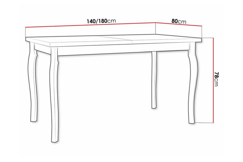Patrickswell Spisebord 80 cm - Hvid - Møbler - Borde - Spisebord og køkkenbord