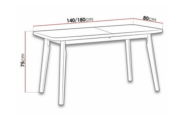 Patrickswell Spisebord 80 cm - Hvid - Møbler - Borde - Spisebord og køkkenbord