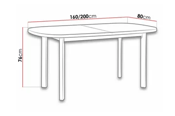 Patrickswell Spisebord 80 cm - Hvid - Møbler - Borde - Spisebord og køkkenbord
