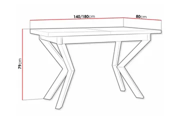 Patrickswell Spisebord 80 cm - Sort - Møbler - Borde - Spisebord og køkkenbord