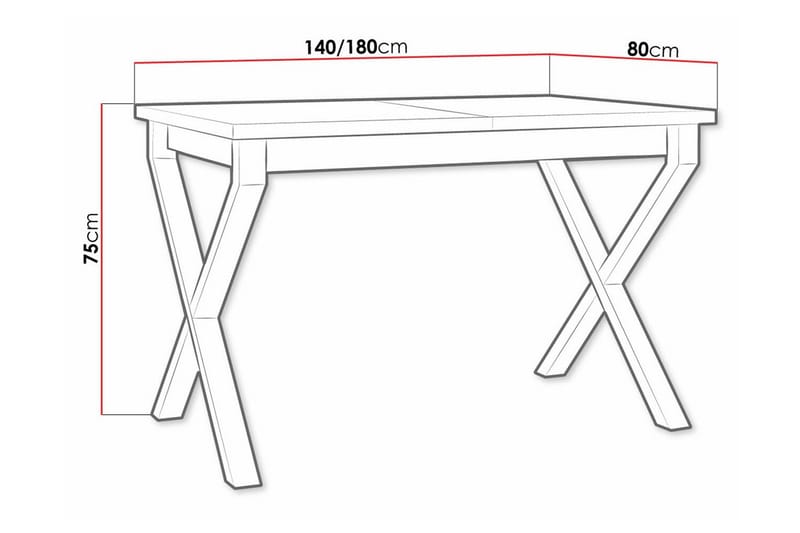 Patrickswell Spisebord 80 cm - Sort - Møbler - Borde - Spisebord og køkkenbord