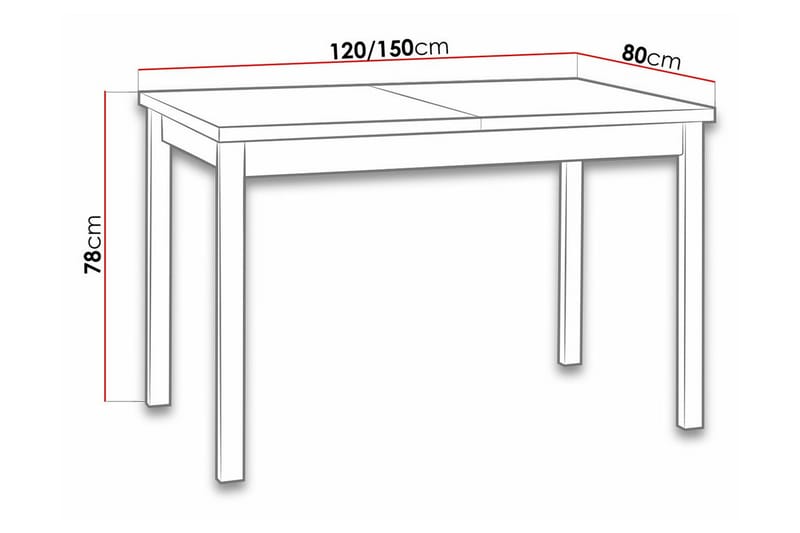 Patrickswell Spisebord 80 cm - Sort - Møbler - Borde - Spisebord og køkkenbord