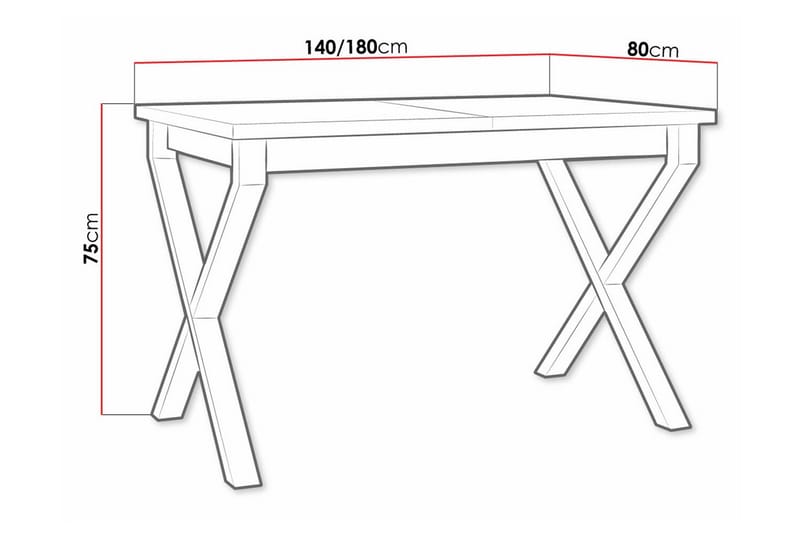 Patrickswell Spisebord 80 cm - Sort - Møbler - Borde - Spisebord og køkkenbord