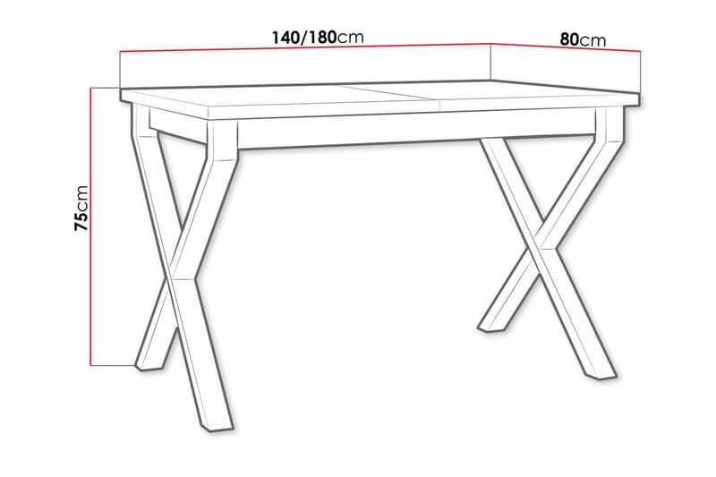 Patrickswell Spisebord 80 cm - Sort - Møbler - Borde - Spisebord og køkkenbord
